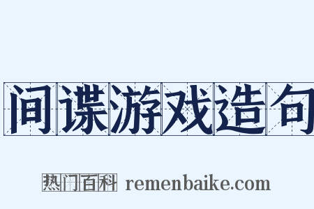 间谍游戏造句是什么意思的图片